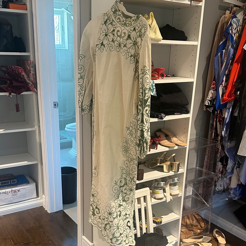 Zimmermann White and Green Floral Dress
